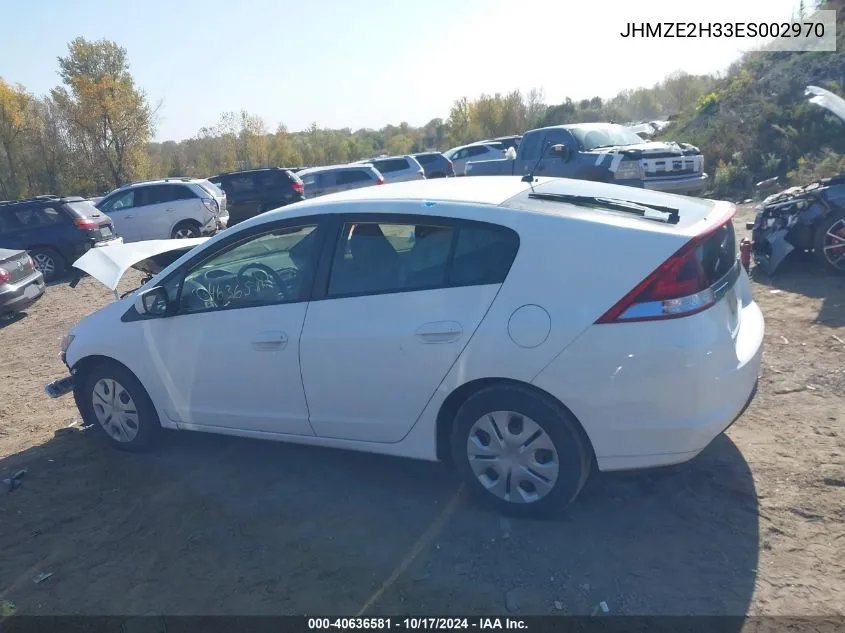 2014 Honda Insight VIN: JHMZE2H33ES002970 Lot: 40636581