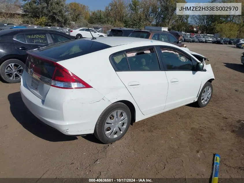 2014 Honda Insight VIN: JHMZE2H33ES002970 Lot: 40636581