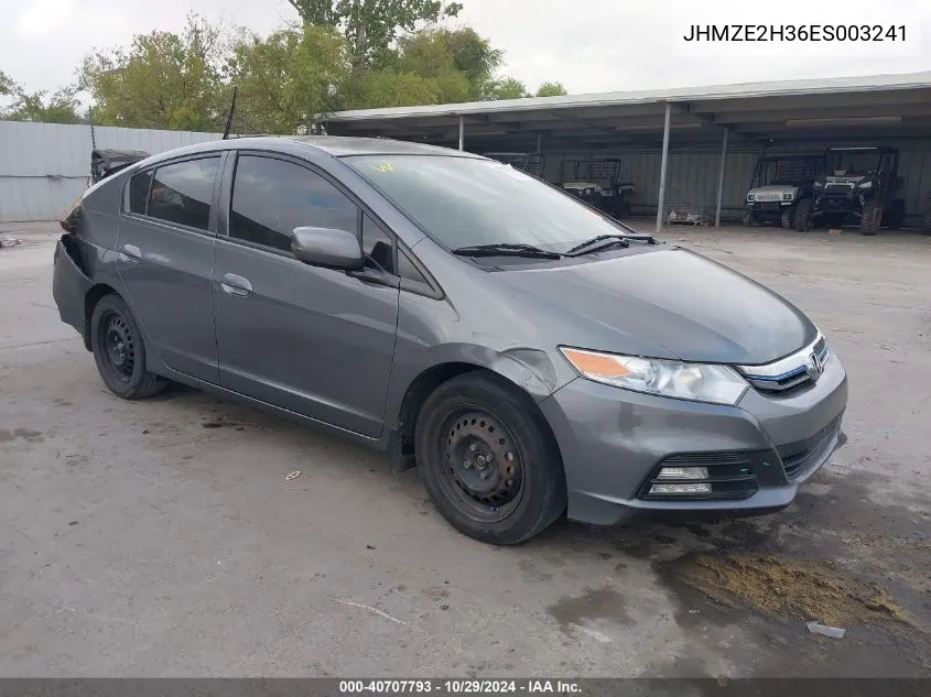 2014 Honda Insight VIN: JHMZE2H36ES003241 Lot: 40707793