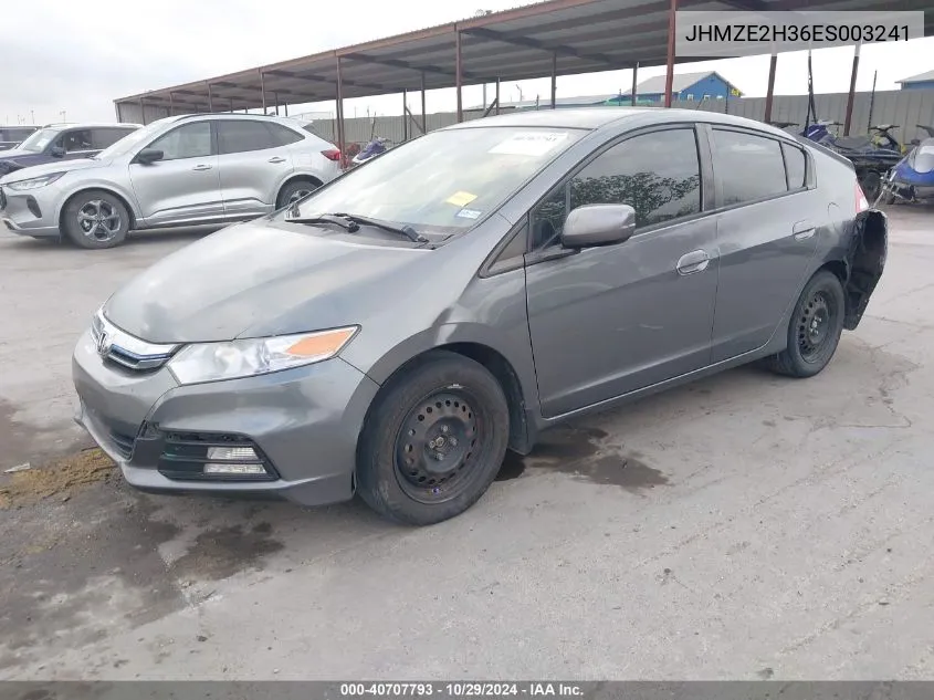 2014 Honda Insight VIN: JHMZE2H36ES003241 Lot: 40707793