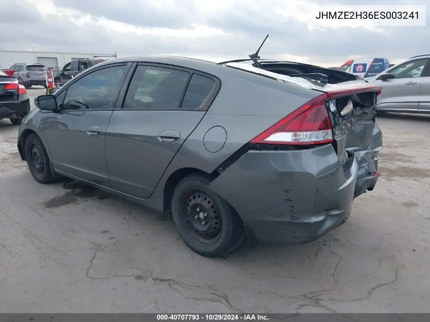 2014 Honda Insight VIN: JHMZE2H36ES003241 Lot: 40707793