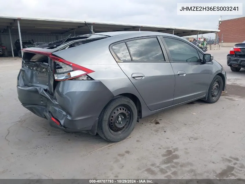 2014 Honda Insight VIN: JHMZE2H36ES003241 Lot: 40707793