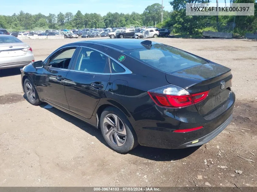 2019 Honda Insight Lx VIN: 19XZE4F11KE006397 Lot: 39674103