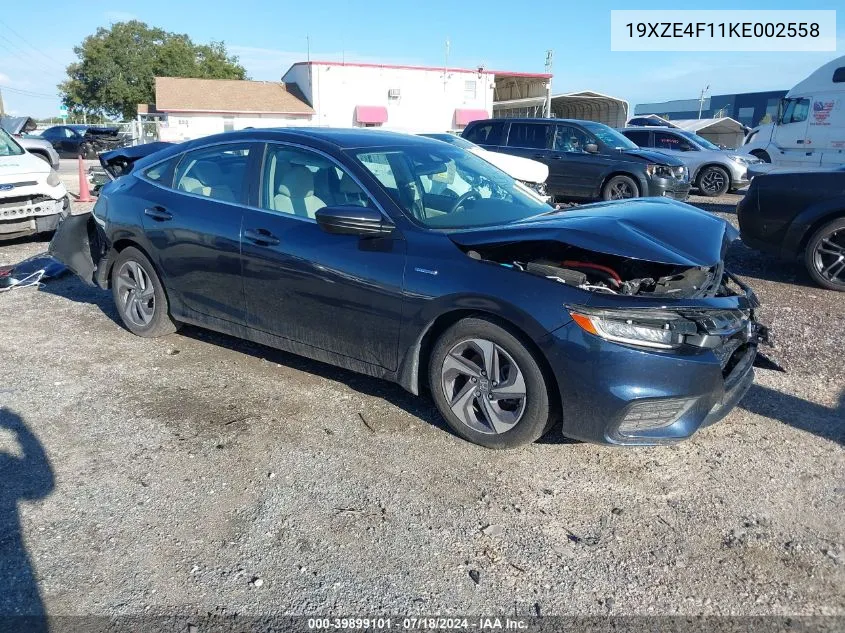 19XZE4F11KE002558 2019 Honda Insight Lx