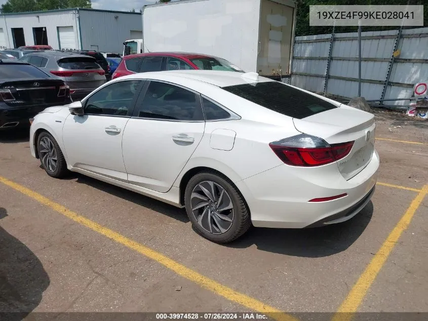 2019 Honda Insight Touring VIN: 19XZE4F99KE028041 Lot: 39974528