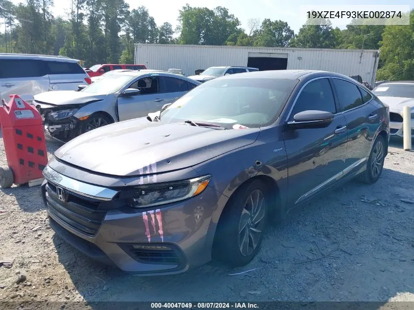 2019 Honda Insight Touring VIN: 19XZE4F93KE002874 Lot: 40047049