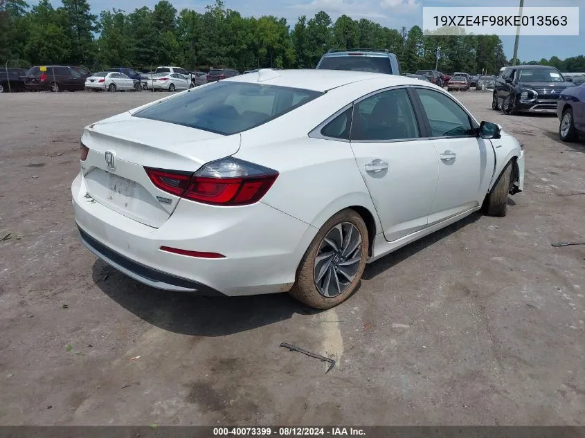 2019 Honda Insight Touring VIN: 19XZE4F98KE013563 Lot: 40073399