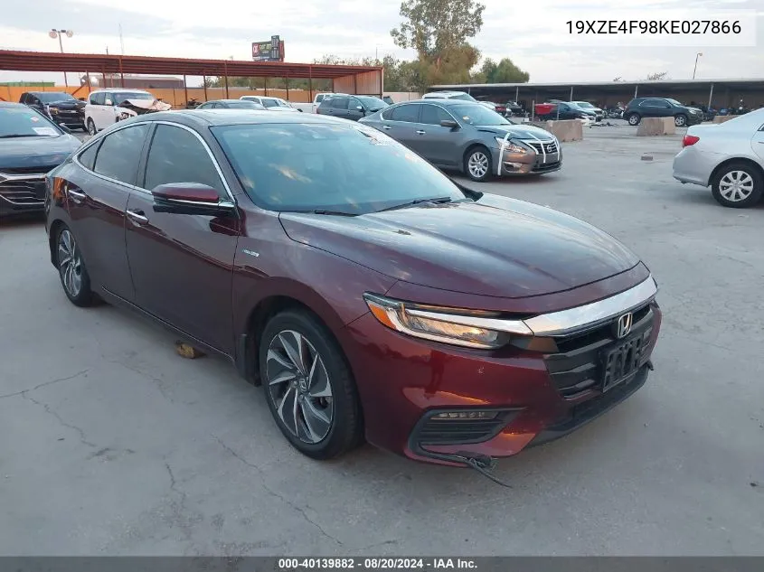 2019 Honda Insight Touring VIN: 19XZE4F98KE027866 Lot: 40139882