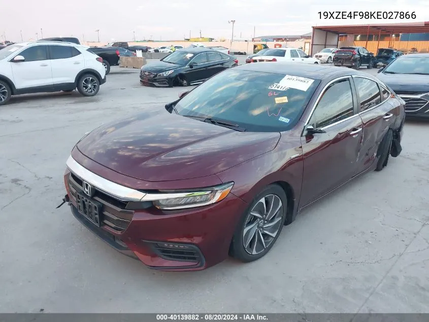 2019 Honda Insight Touring VIN: 19XZE4F98KE027866 Lot: 40139882