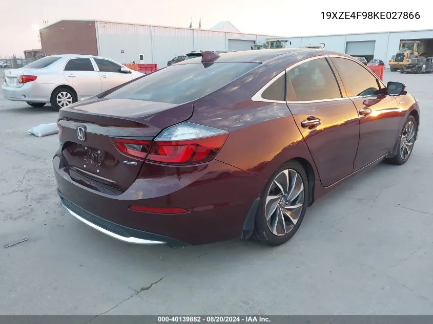 2019 Honda Insight Touring VIN: 19XZE4F98KE027866 Lot: 40139882