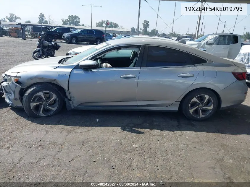 2019 Honda Insight Ex VIN: 19XZE4F54KE019793 Lot: 40242627