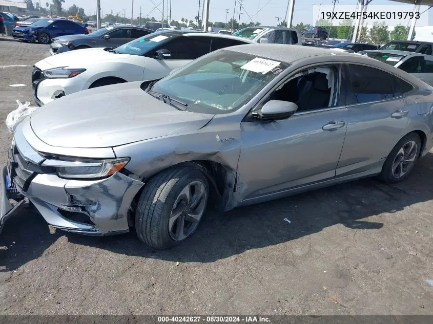 2019 Honda Insight Ex VIN: 19XZE4F54KE019793 Lot: 40242627