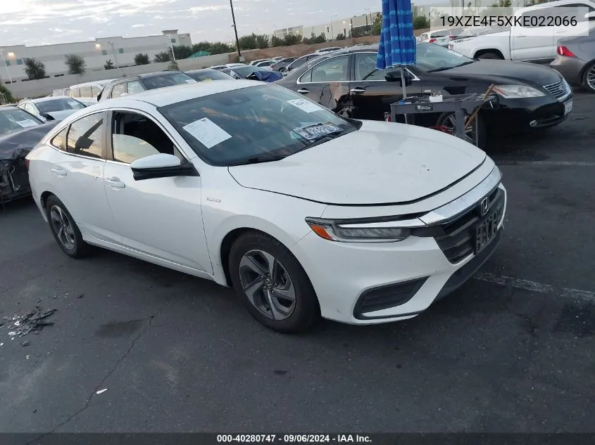 2019 Honda Insight Ex VIN: 19XZE4F5XKE022066 Lot: 40280747