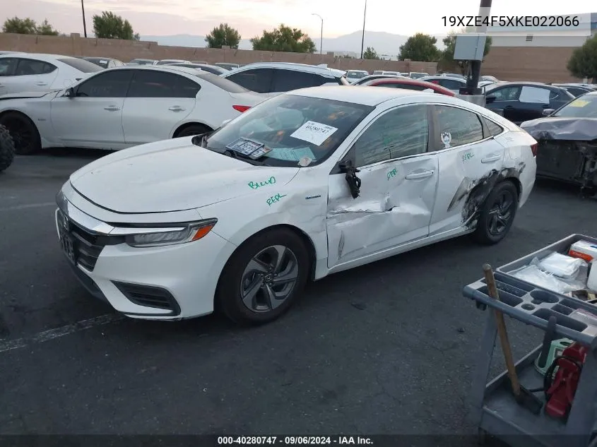 2019 Honda Insight Ex VIN: 19XZE4F5XKE022066 Lot: 40280747