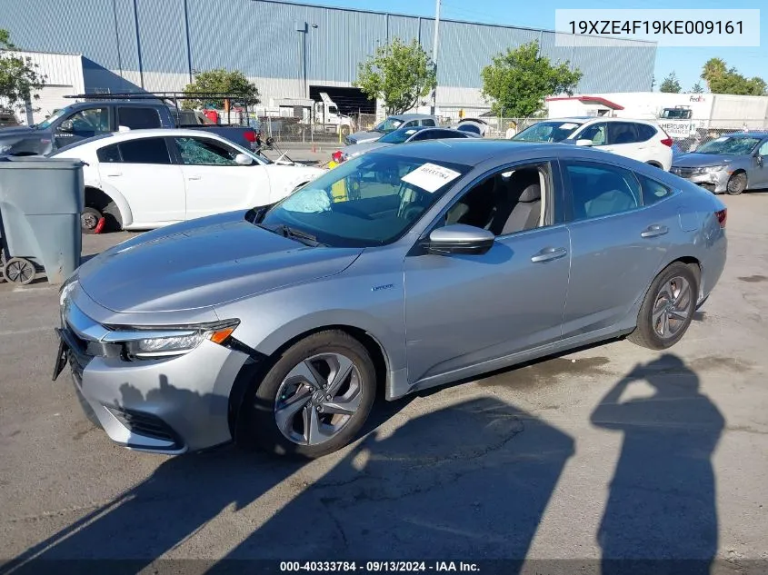 19XZE4F19KE009161 2019 Honda Insight Lx