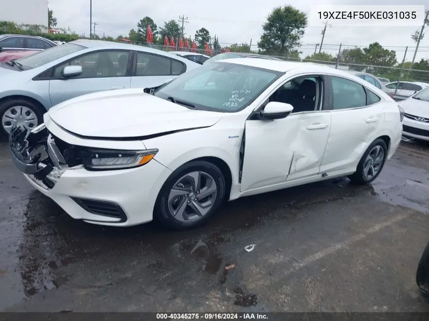 2019 Honda Insight Ex VIN: 19XZE4F50KE031035 Lot: 40345275