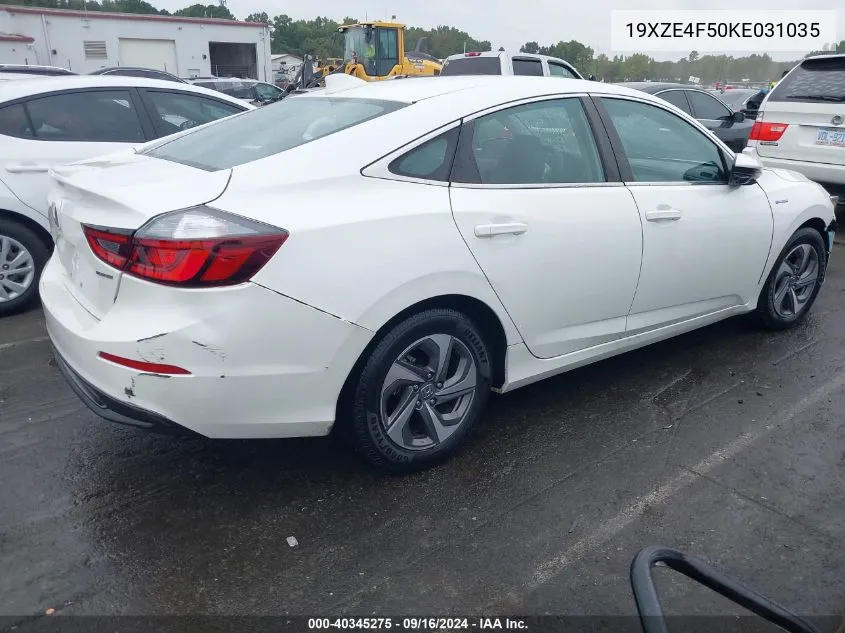 2019 Honda Insight Ex VIN: 19XZE4F50KE031035 Lot: 40345275