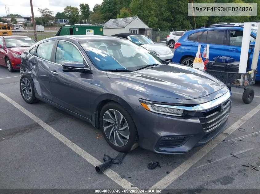 2019 Honda Insight Touring VIN: 19XZE4F93KE024826 Lot: 40393749