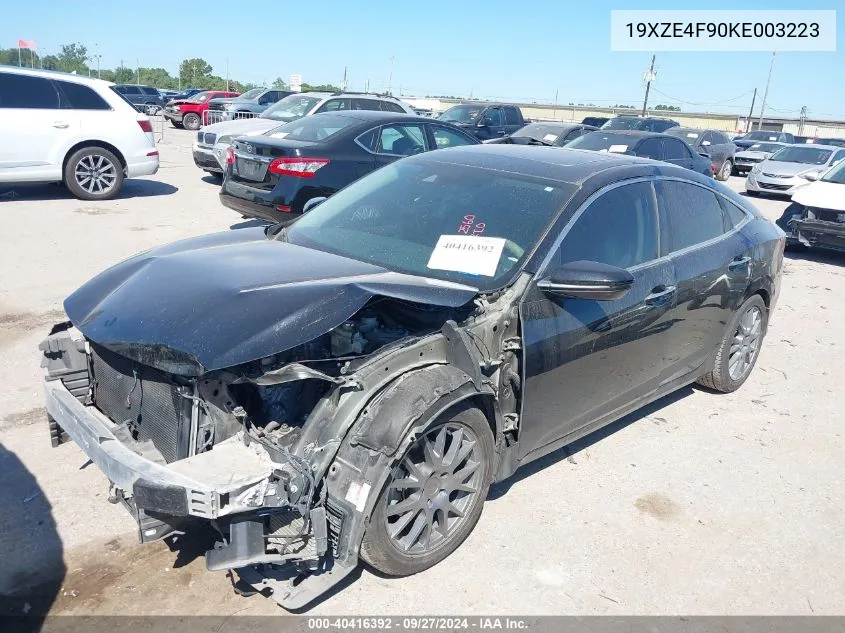 2019 Honda Insight Touring VIN: 19XZE4F90KE003223 Lot: 40416392