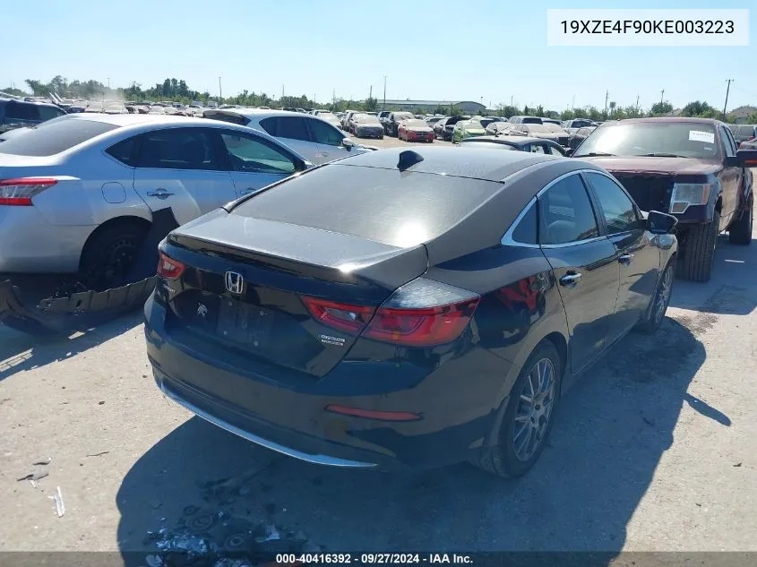 2019 Honda Insight Touring VIN: 19XZE4F90KE003223 Lot: 40416392