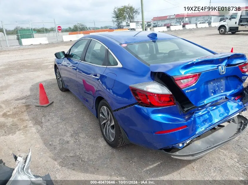 2019 Honda Insight Touring VIN: 19XZE4F99KE018738 Lot: 40470646