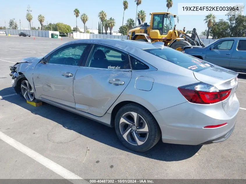 2019 Honda Insight Ex VIN: 19XZE4F52KE003964 Lot: 40487302