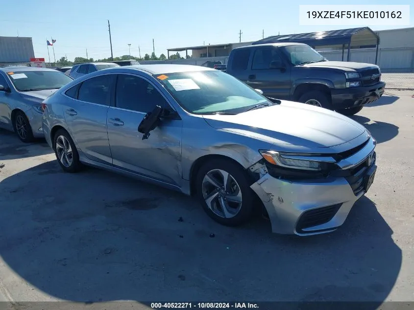 2019 Honda Insight Ex VIN: 19XZE4F51KE010162 Lot: 40522271