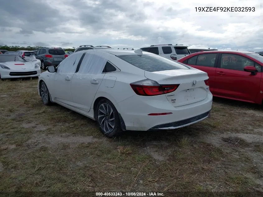 2019 Honda Insight Touring VIN: 19XZE4F92KE032593 Lot: 40533243