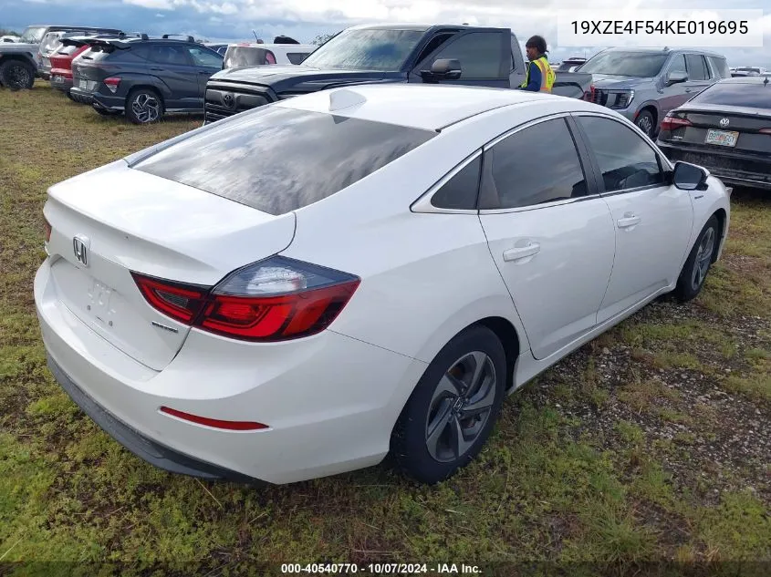 2019 Honda Insight Ex VIN: 19XZE4F54KE019695 Lot: 40540770