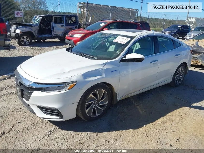 2019 Honda Insight Touring VIN: 19XZE4F9XKE034642 Lot: 40542993