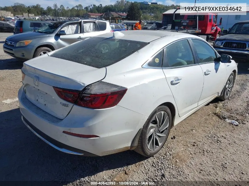 2019 Honda Insight Touring VIN: 19XZE4F9XKE034642 Lot: 40542993