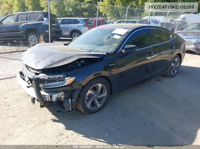 2019 Honda Insight Lx VIN: 19XZE4F15KE006399 Lot: 40549581