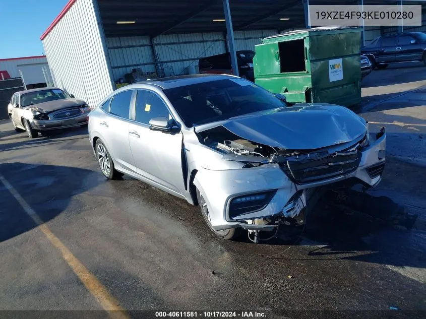 2019 Honda Insight Touring VIN: 19XZE4F93KE010280 Lot: 40611581