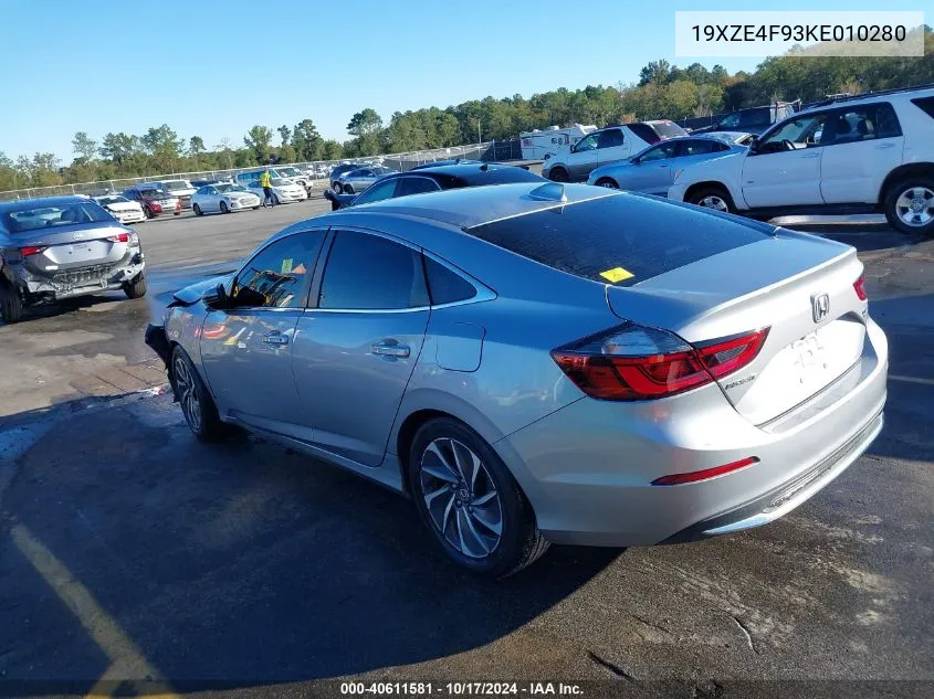 2019 Honda Insight Touring VIN: 19XZE4F93KE010280 Lot: 40611581