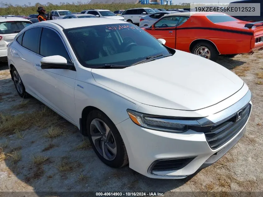 2019 Honda Insight Ex VIN: 19XZE4F56KE012523 Lot: 40614903