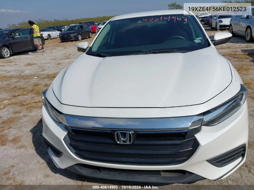 2019 Honda Insight Ex VIN: 19XZE4F56KE012523 Lot: 40614903