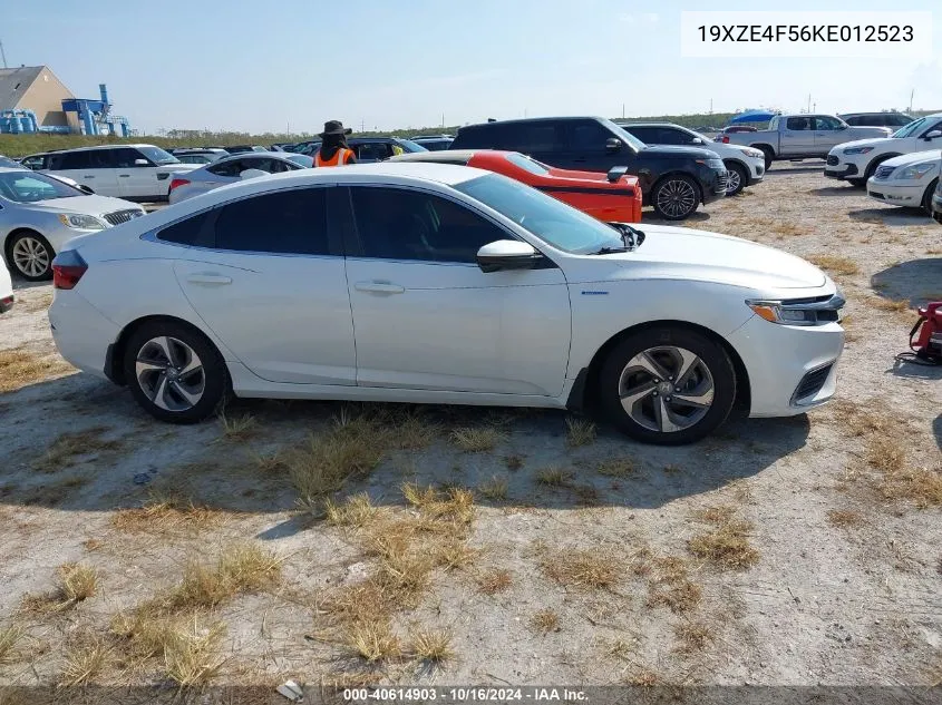 2019 Honda Insight Ex VIN: 19XZE4F56KE012523 Lot: 40614903