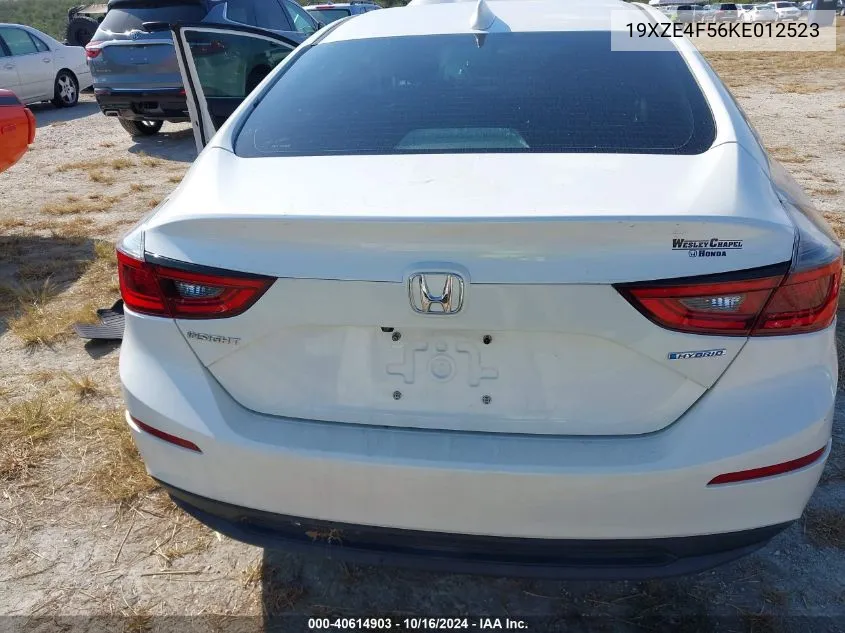 2019 Honda Insight Ex VIN: 19XZE4F56KE012523 Lot: 40614903