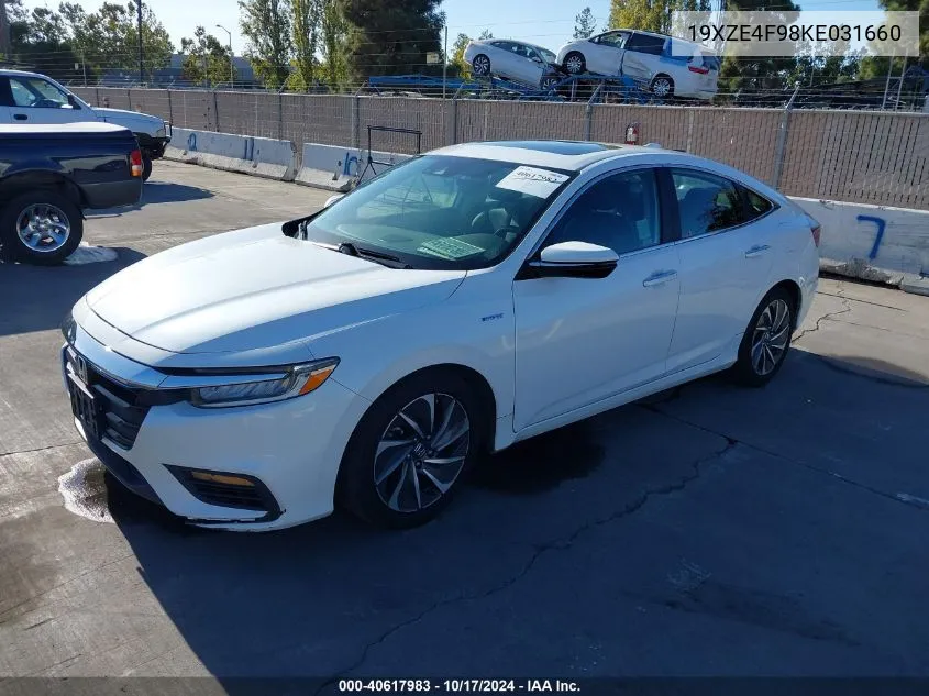 2019 Honda Insight Touring VIN: 19XZE4F98KE031660 Lot: 40617983