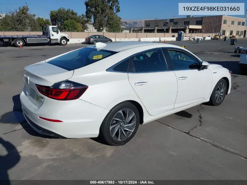 2019 Honda Insight Touring VIN: 19XZE4F98KE031660 Lot: 40617983