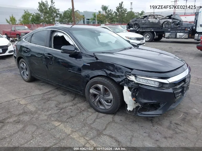 2019 Honda Insight Ex VIN: 19XZE4F57KE021425 Lot: 40621027