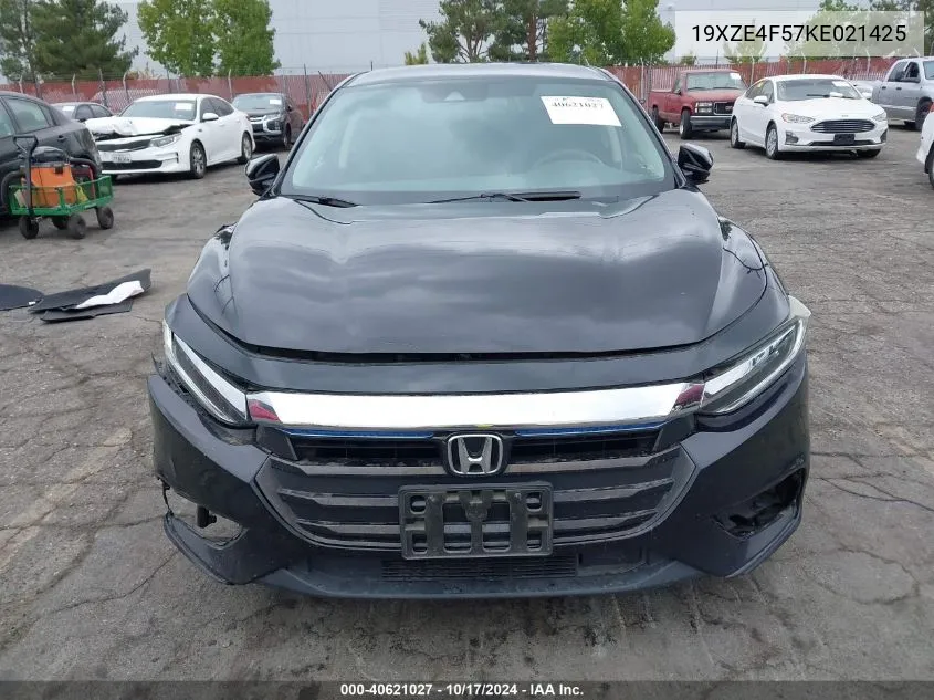 2019 Honda Insight Ex VIN: 19XZE4F57KE021425 Lot: 40621027