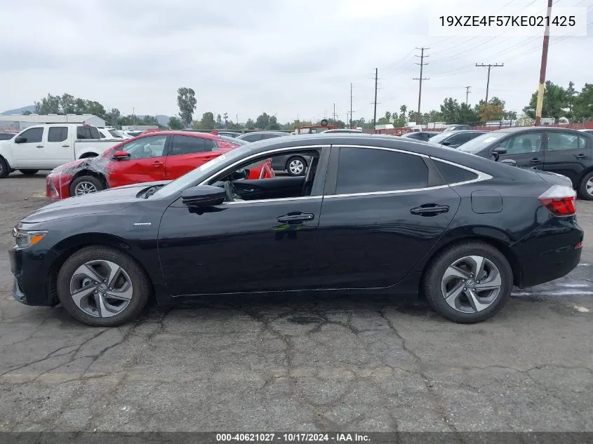 2019 Honda Insight Ex VIN: 19XZE4F57KE021425 Lot: 40621027