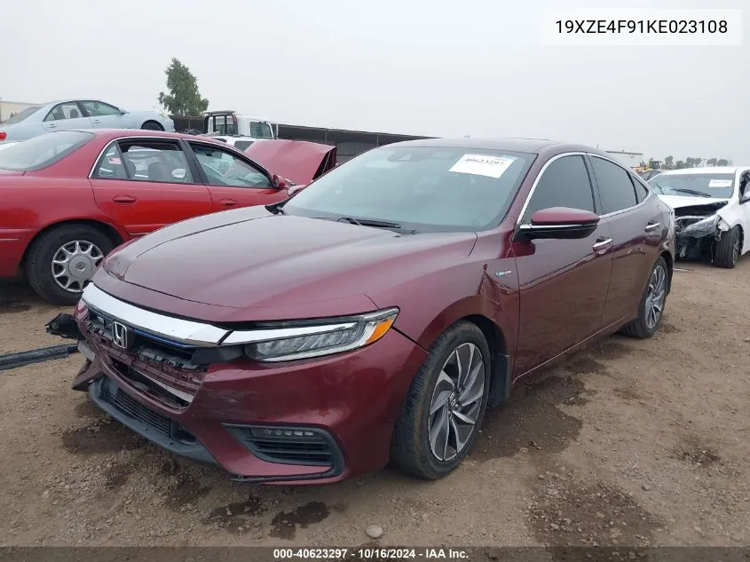 2019 Honda Insight Touring VIN: 19XZE4F91KE023108 Lot: 40623297