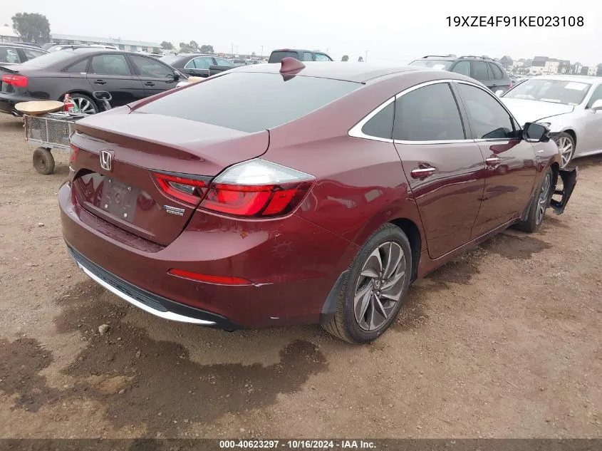 2019 Honda Insight Touring VIN: 19XZE4F91KE023108 Lot: 40623297