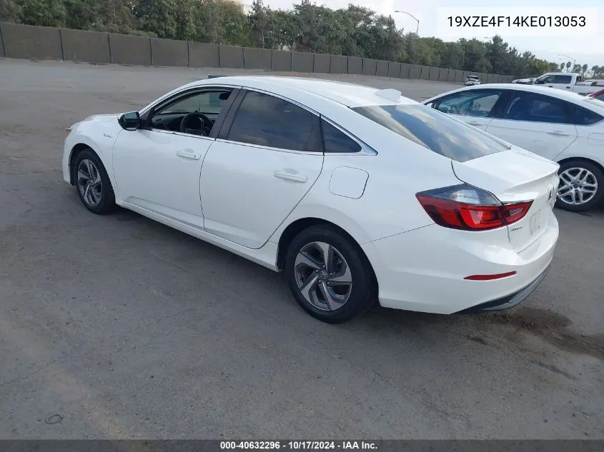 2019 Honda Insight Lx VIN: 19XZE4F14KE013053 Lot: 40632296