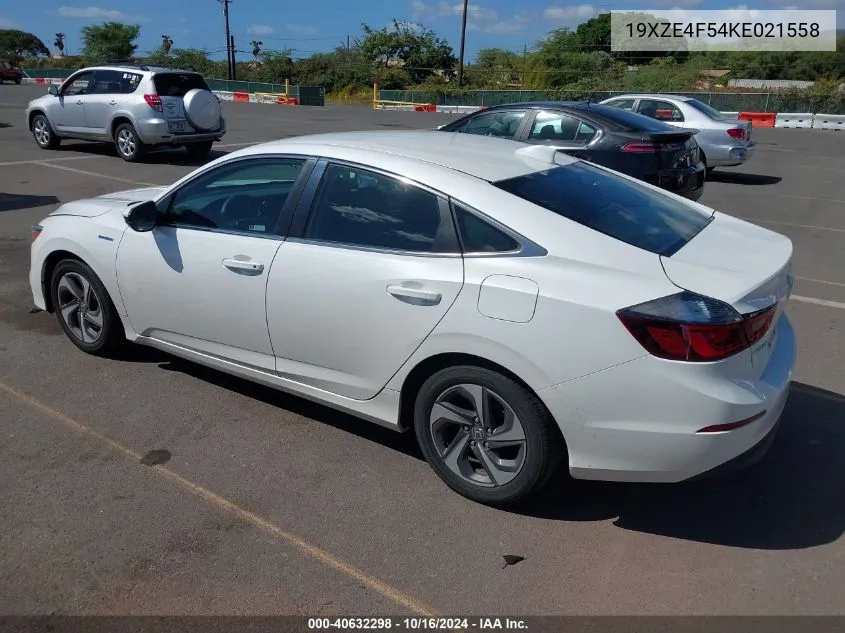 2019 Honda Insight Ex VIN: 19XZE4F54KE021558 Lot: 40632298