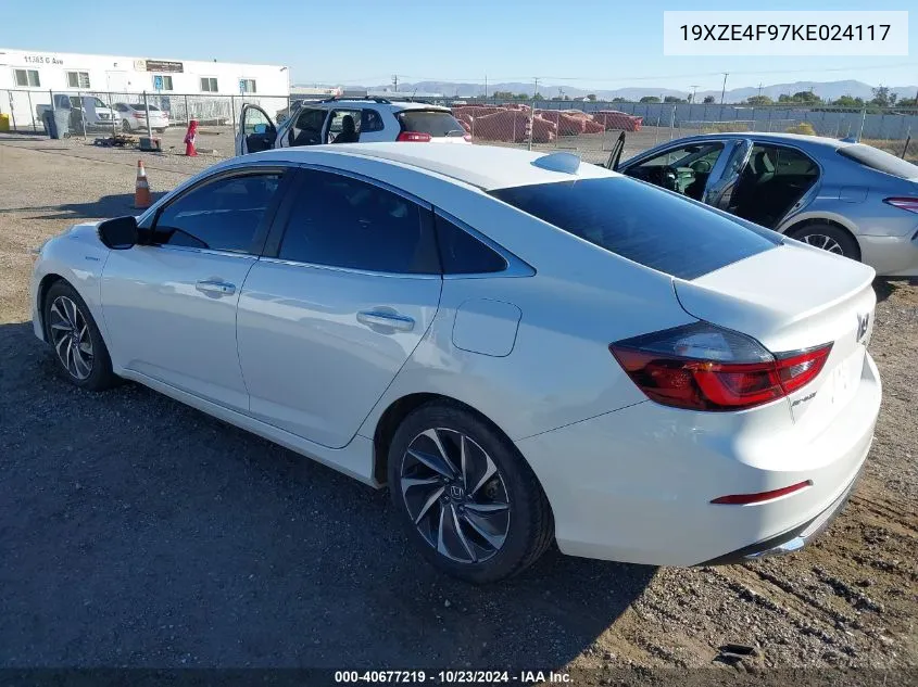 2019 Honda Insight Touring VIN: 19XZE4F97KE024117 Lot: 40677219