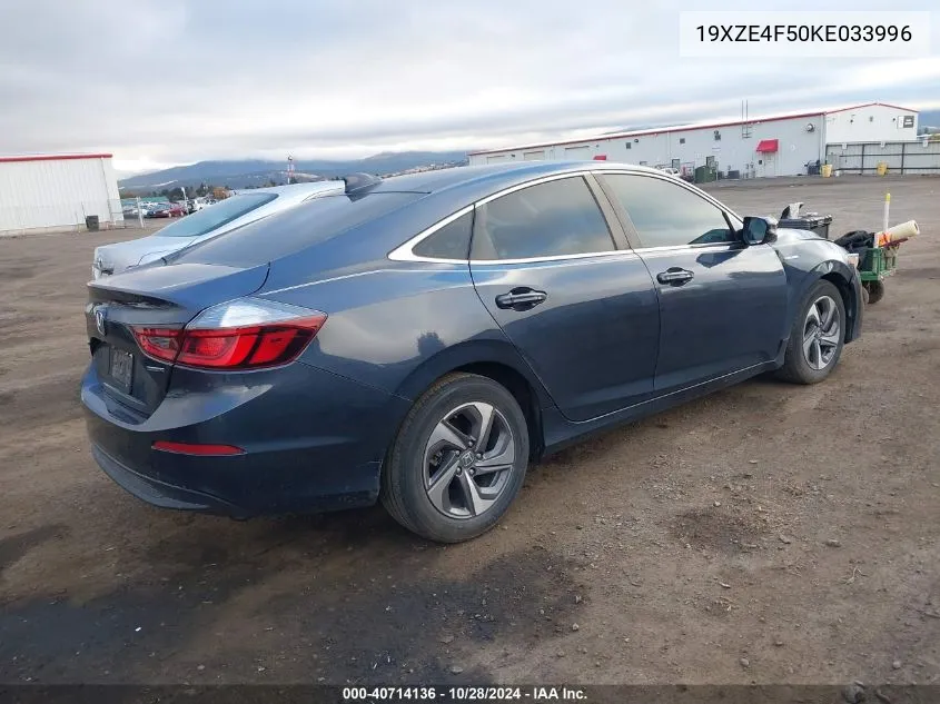 2019 Honda Insight Ex VIN: 19XZE4F50KE033996 Lot: 40714136