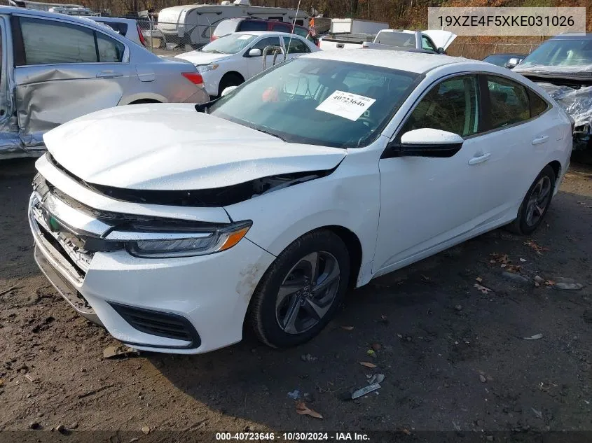 2019 Honda Insight Ex VIN: 19XZE4F5XKE031026 Lot: 40723646